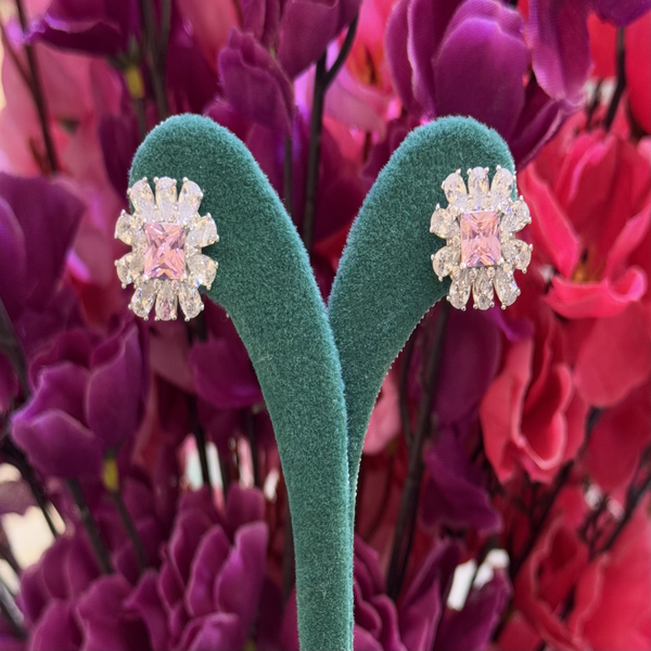 Pink Tasarım Gümüş Küpe